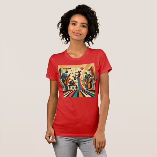 Mid Century Jazz Age Quartet T-shirt (Voorkant volledig)