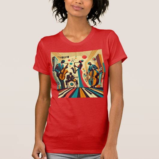 Mid Century Jazz Age Quartet T-shirt (Voorkant)