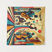 Mid Century Jazz Age Quartet Wandkleed (Voorkant (horizontaal))