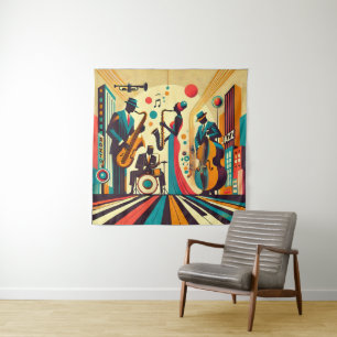 Mid Century Jazz Age Quartet Wandkleed