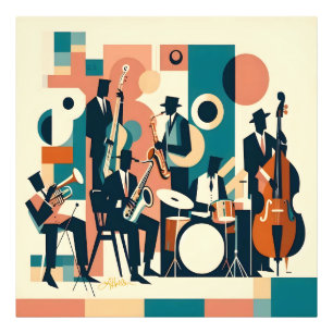 Mid Century Jazz Age Sextet Foto Afdruk