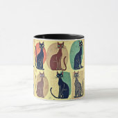  mid-century katten mok (Midden)