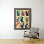  mid-century katten wandkleed (In situ)