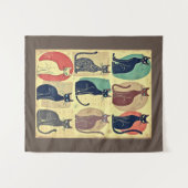  mid-century katten wandkleed (Voorkant (horizontaal))