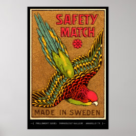 Mid Century Matchbox Art Poster