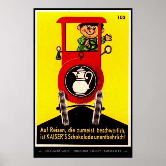Mid Century Matchbox Hoesje Art Poster (Voorkant)