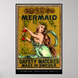 Mid Century Matchbox Hoesje Art Poster