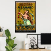 Mid Century Matchbox Hoesje Art Poster (Thuiskantoor)