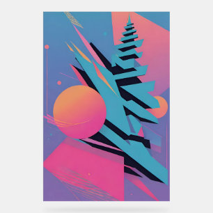 Mid-Century Memphis Design - Ken Gage Art Acryl Bord