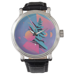 Mid-Century Memphis Design - Ken Gage Art Horloge