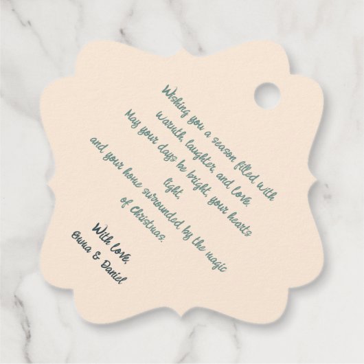 Mid-Century Merry Christmas – Retro Style Bedankjes Labels (Achterkant)