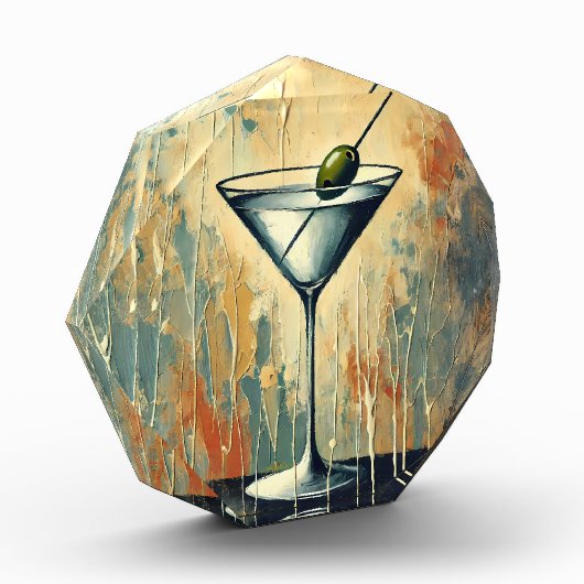 Mid Century Mixed Media Martini Art Fotoblokken (Links)