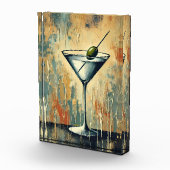 Mid Century Mixed Media Martini Art Fotoblokken (Rechts)