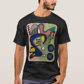'Mid-Century Mod Abstract, Astro Picnic' schilderi T-shirt (Voorkant)