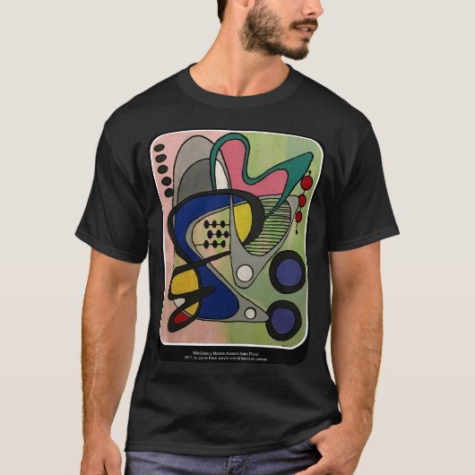 'Mid-Century Mod Abstract, Astro Picnic' schilderi T-shirt (Voorkant)