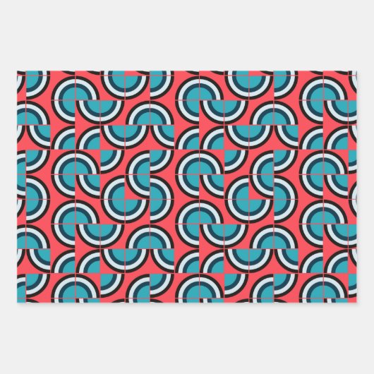 Mid-Century mod-cirkels Inpakpapier Vel (Voorkant 3)