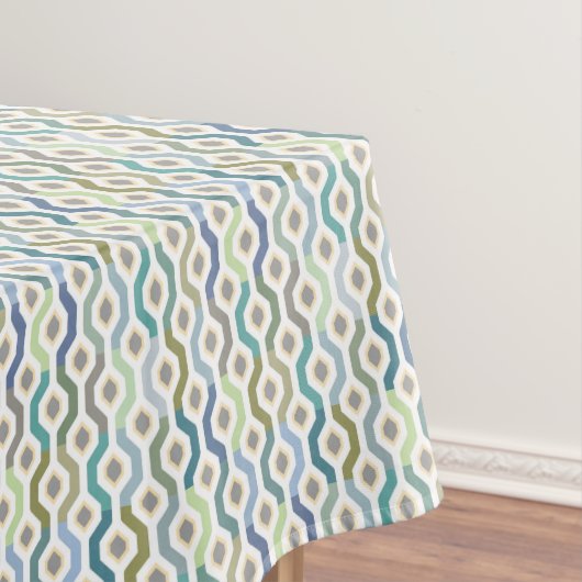 Mid Century Mod Geometric Link Pattern Small Tafelkleed (Voorbeeld)
