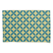 Mid-Century Mod Geometrische Retro Modern Blauw Gr Kussensloop (Voorkant)
