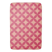 Mid-Century Mod Geometrische Retro Modern Roze Badmat (Voorkant Verticaal)