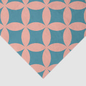 Mid-Century Mod geometrische retro moderne perzik  Tissuepapier (Detail)