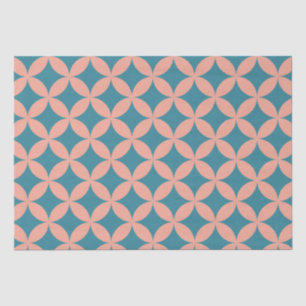 Mid-Century Mod geometrische retro moderne perzik Tissuepapier