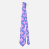 Mid Century Mod Pattern in Pink and Periwinkle Stropdas (Voorkant)