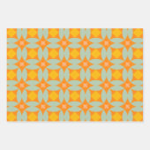 Mid Century Mod Quilt Tiles Pattern Retro Pastels Inpakpapier Vel (Voorkant 2)