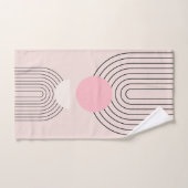 Mid Century Modern 06 Blush Roze Boho Arch Bad Handdoek (Handdoek)