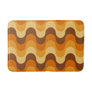 Mid Century Modern 1970s Wavy Stripe Pattern Badmat