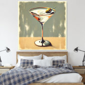 Mid Century Modern 1 Olive Martini schilderij Canvas Afdruk (Insitu (Slaapkamer))