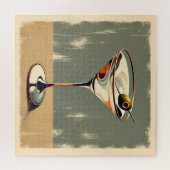 Mid Century Modern 1 Olive Martini schilderij Legpuzzel (Horizontaal)