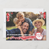 Mid-Century Modern 2-Sided Holiday Photo Card Feestdagenkaart (Voorkant)