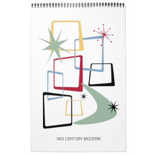 Mid Century Modern #3 Originele Kunst Retro Kalender