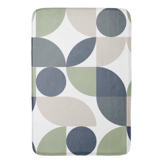 Mid Century Modern Abstract 26 grijs, groen Badmat (Voorkant Verticaal)