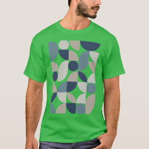 Mid Century Modern Abstract 26 Navy grijs T-shirt