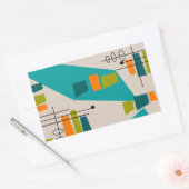 Mid-Century Modern Abstract #55 Rechthoekige Sticker (Envelop)