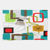 Mid-Century Modern Abstract Design Theedoek (Horizontaal)