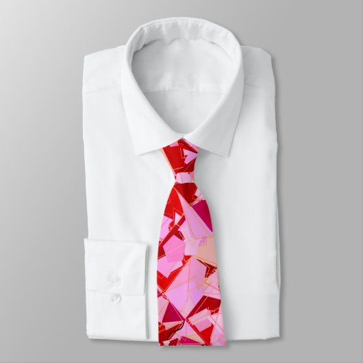 Mid-Century Modern Abstract, donkerrood en roze Stropdas (Gebonden)