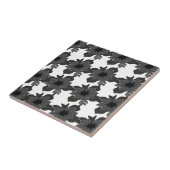 Mid Century Modern Abstract Floral Pattern Tegeltje (Zijkant)