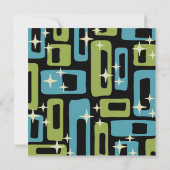 Mid Century Modern Abstract Patroon Aankondiging (Achterkant)