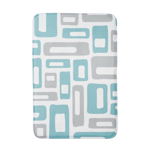 Mid Century Modern Abstract Patroon Badmat (Voorkant Verticaal)