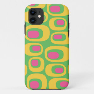 Mid-Century modern Abstract patroon iPhone 11 Hoesje