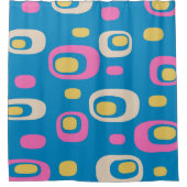 Mid Century Modern Abstract Patroon Douchegordijn (Voorkant)