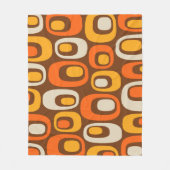 Mid-Century modern Abstract patroon Fleece Deken (Voorkant)