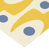 Mid Century Modern Abstract Patroon Korte Tafelloper (Hoek)