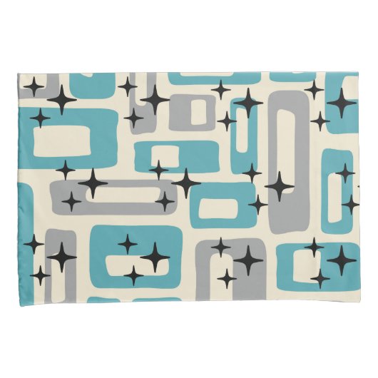 Mid Century Modern Abstract Patroon Kussensloop (Voorkant-Rechts)