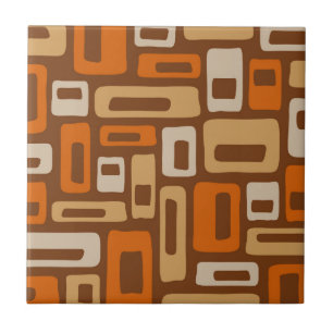 Mid Century Modern Abstract Patroon Tegeltje