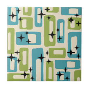 Mid Century Modern Abstract Patroon Tegeltje