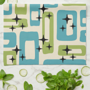 Mid Century Modern Abstract Patroon Theedoek
