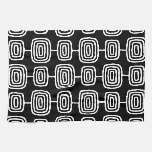 Mid Century Modern Abstract Patroon Theedoek (Horizontaal)